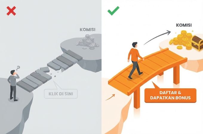 cta tenggelam tidak terlihat