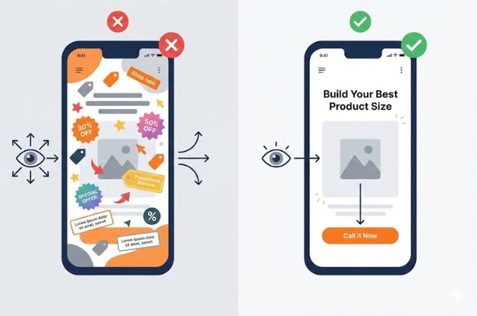 visual terlalu ramai
