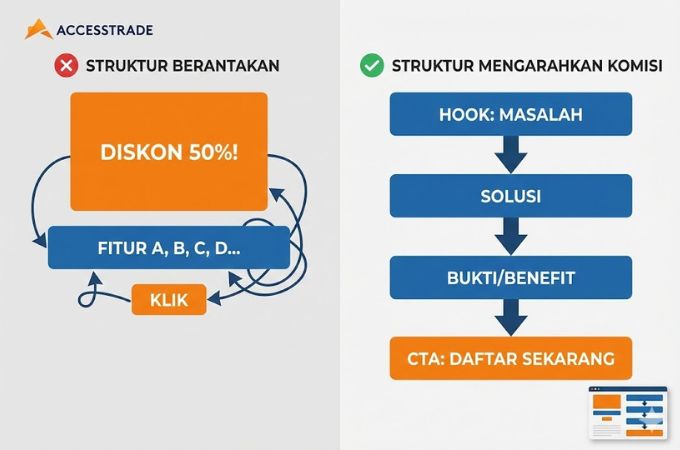 Struktur Konten Berantakan
