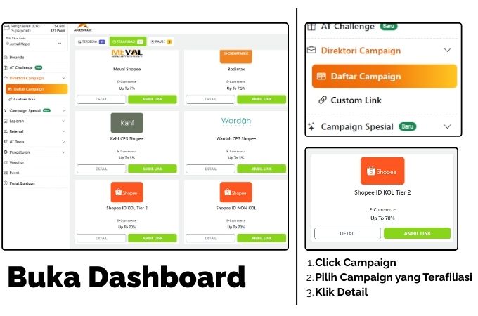 navigasi menu campaign